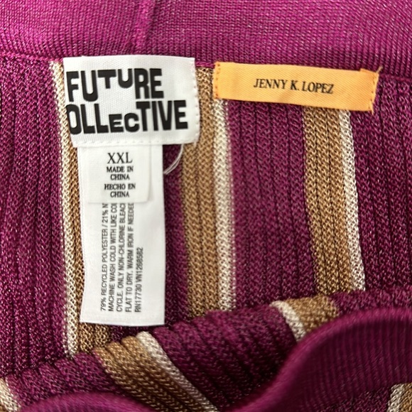 Future Collective w/Jenny K Lopez Womens Plus Sweater Pants Pink/Gold & … - Picture 4 of 9